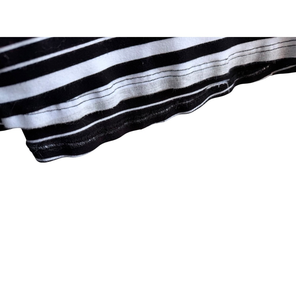 Latched Mama Nursing Tank Top Black White Striped Maternity Plus Size 3X - Picture 5 of 9